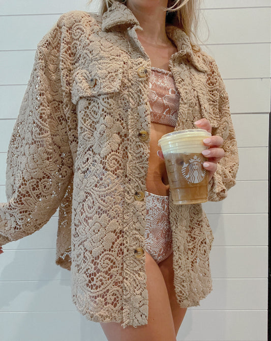 Oversized Lace Shacket